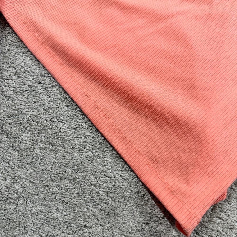 L*Space Wome’s Sandpiper Maxi Dress Sleeveless Ribbed Side Ruched Putty Orange S - Picture 14 of 14